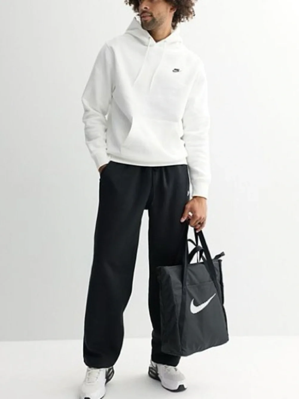 Nike Men’s Open Hem Fleece Pocket Sweatpants, Black, Size XXL